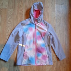 Free Country Super Soft Shell Hooded Full Zip Tie Dye Butter Pile Jacket Coat